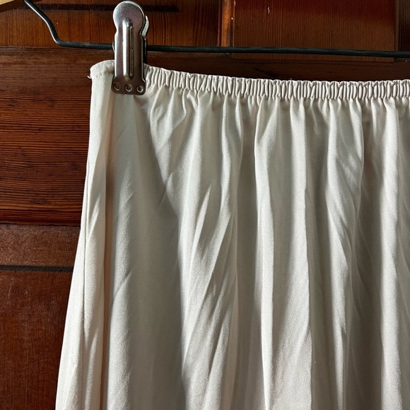 Vintage 1950s Slip Small White Ivory Nylon Lingerie Underskirt Lace Rockabilly - Picture 2 of 10